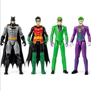 Batman, Robin, The Joker & The Riddler set of 4 NWT